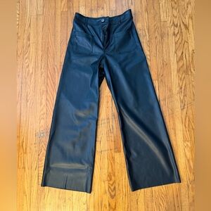 Zara Black Faux Leather pants